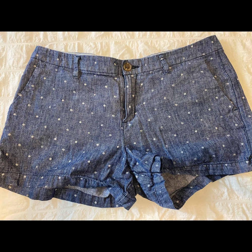 Old Navy linen polka dot shorts